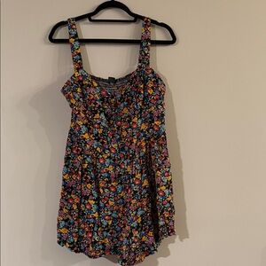 Wild Fable Multicolored Colorful Floral Sleeveless Romper XXL